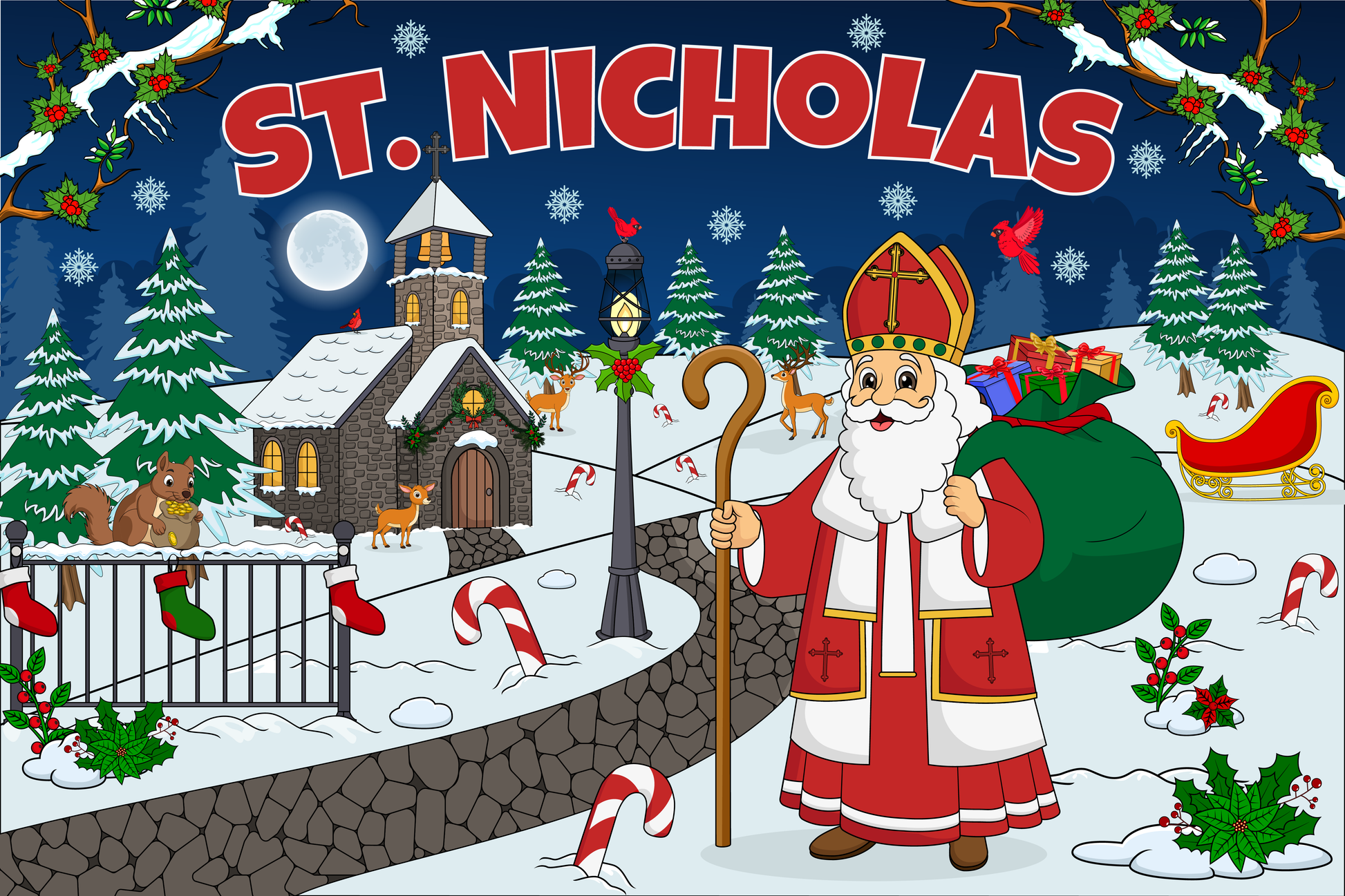 St. Nicholas 99 Piece Puzzle (18"X12") image 0